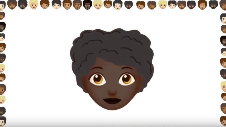 "Afromojis" incluem diferentes comprimentos de cabelos para homens e mulheres negros e de pele clara - Reprodução/Instagram