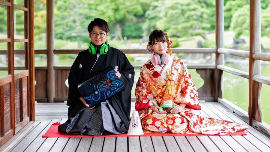 Keita "Fuudo" Ai e a modelo Yuka Kuramochi anunciaram o casamento via Twitter - Reprodução/Twitter