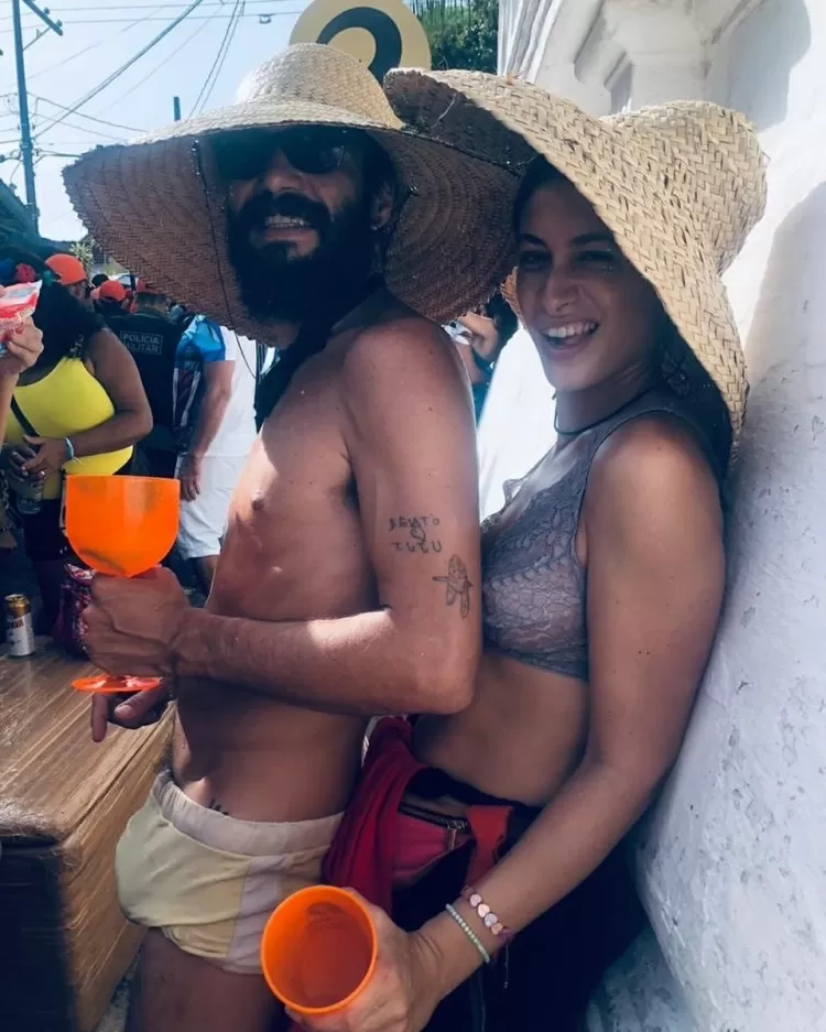Caio Blat e Luisa Arraes durante o carnaval de 2020 - Reprodução/Instagram - Reprodução/Instagram