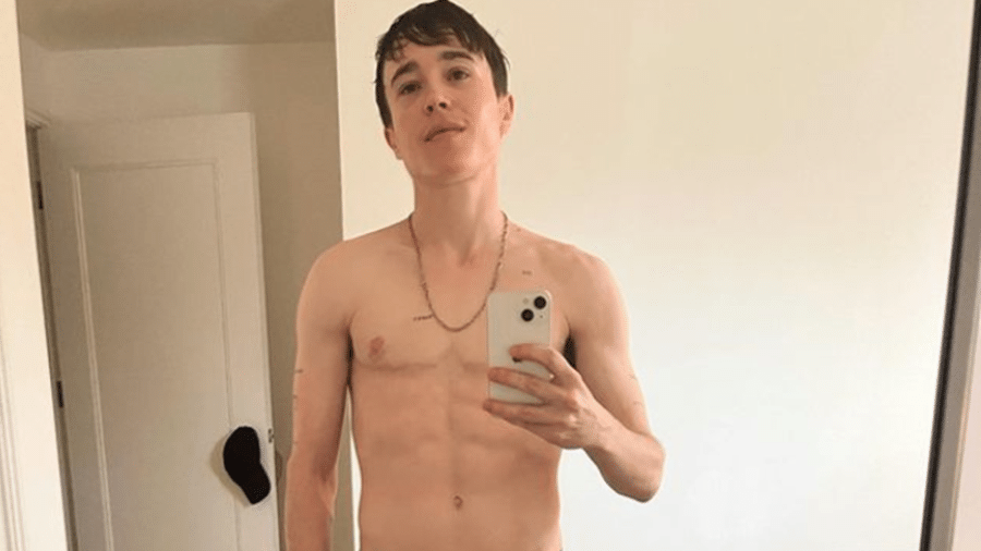 Elliot Page posa sem camisa  - Reprodução/Instagram