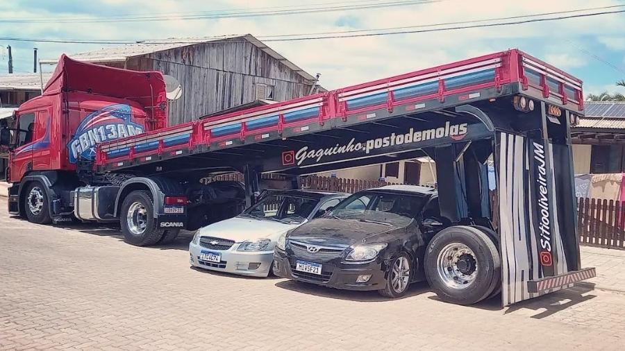 Caminhoneiro famoso rifa caminhão arqueado com 17 multas e 87 pontos