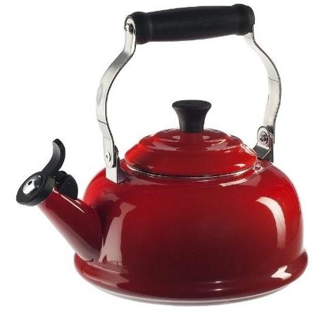 Chaleira Tradicional 1,6 L Aço Carbono Esmaltado Vermelho - Divulgação - Divulgação