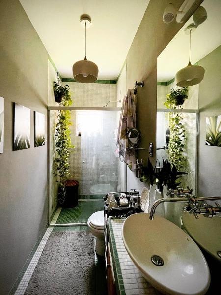 Banheiro da casa tem plantas - Arquivo pessoal - Arquivo pessoal