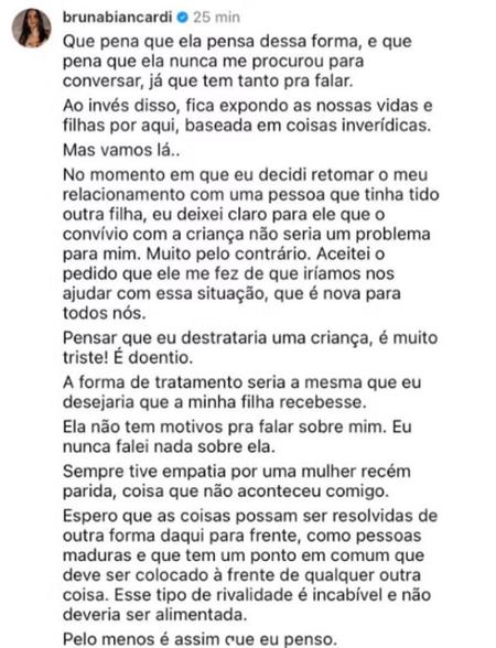 Bruna Biancardi responde Amanda Kimberlly