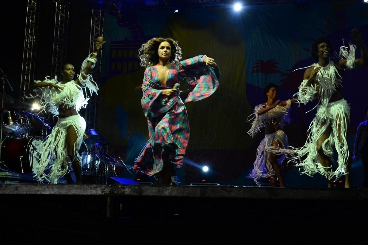 Daniela Mercury se apresenta na Virada Cultural 2017 no palco do Sambódromo do Anhembi, na zona norte de São Paulo - Francisco Cepeda/AgNews
