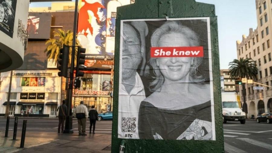 Arte de rua em Los Angeles critica Meryl Streep - Reprodução