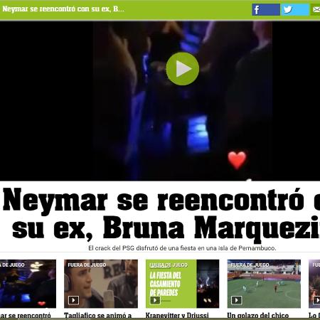 Bruna e Neymar - Reprodução/ole.com.ar - Reprodução/ole.com.ar