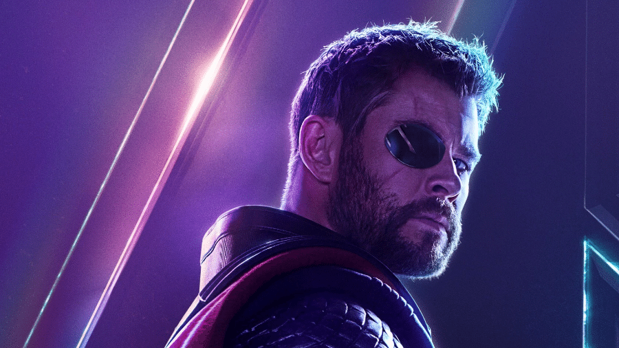 Thor (Chris Hemsworth) em pôster de "Vingadores: Guerra Infinita" - Reprodução