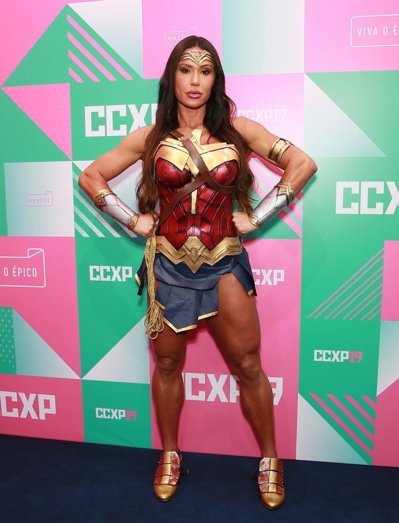 Gracyanne Barbosa chega na CCXP 2019 de Mulher-Maravilha - Iwi Onodera/UOL