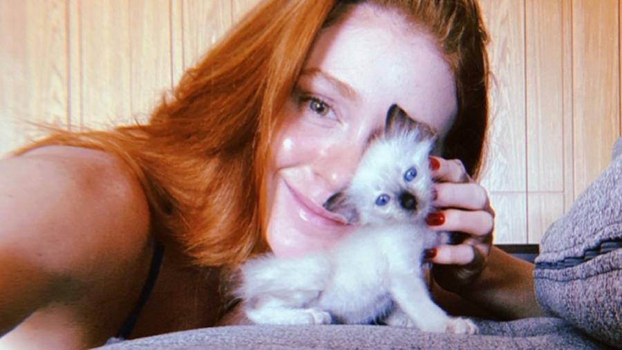 Marina Ruy Barbosa com a gatinha adotada - Reprodução/Instagram