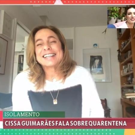 Cissa Guimarães fala sobre isolamento durante a pandemia de coronavírus - Reprodução/TV Globo