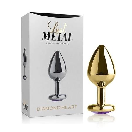 Lust metal silver diamond - plug anal dourado com joia na base preço sugerido: r$ 62,90 - divulgação - divulgação