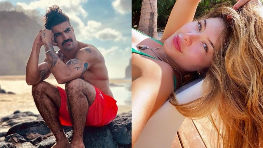 Caio Castro e Daiane de Paula trocaram mensagens de carinho antes de assumir o namoro - Reprodução/Instagram 
