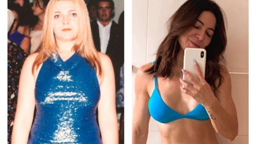 Antes e depois de Karina Lucco - Reprodução/Instagram