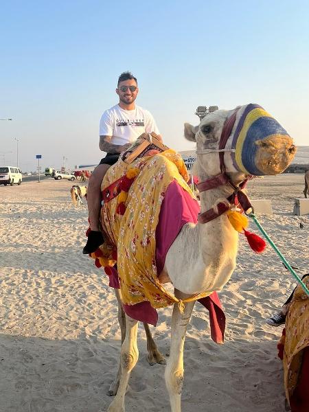 Felipe Giarolla é ersonal trainer e professor de jiu-jitsu, trabalha para alguns membros da família real Al Thani. - Arquivo pessoal - Arquivo pessoal