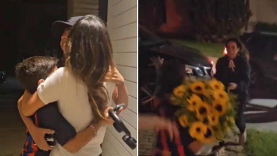 Wanessa Camargo abraça filhos e a mãe ao voltar para casa Wanessa Camargo abraça filhos e a mãe ao voltar para casa