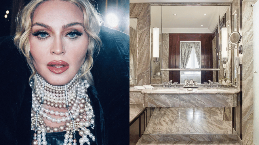 Madonna ocupa a luxuosa suíte presidencial do Copacabana Palace