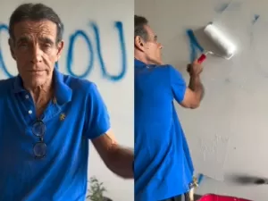 Mário Gomes se arrepende de pichação após despejo: 'Sem vandalismo'