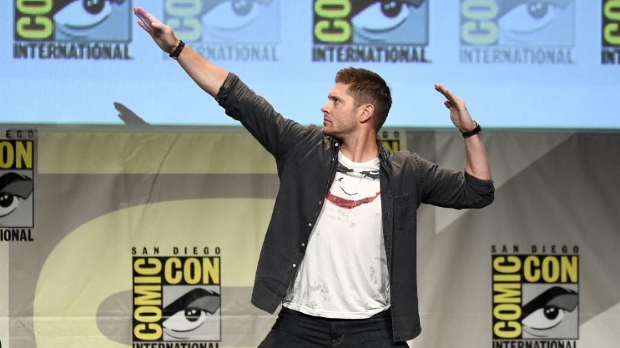 12.jul.2015 - Jensen Ackles, de "Supernatural", apresenta painel da série no último dia da Comic-Con 2015 - Kevin Winter/Getty Images/AFP
