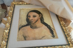 O quadro "Cabeça de uma Jovem Mulher", de Pablo Picasso, alvo de disputa entre um banqueiro espanhol e o governo do país - AFP PHOTO