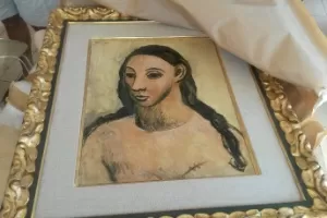 O quadro "Cabeça de uma Jovem Mulher", de Pablo Picasso, alvo de disputa entre um banqueiro espanhol e o governo do país - AFP PHOTO