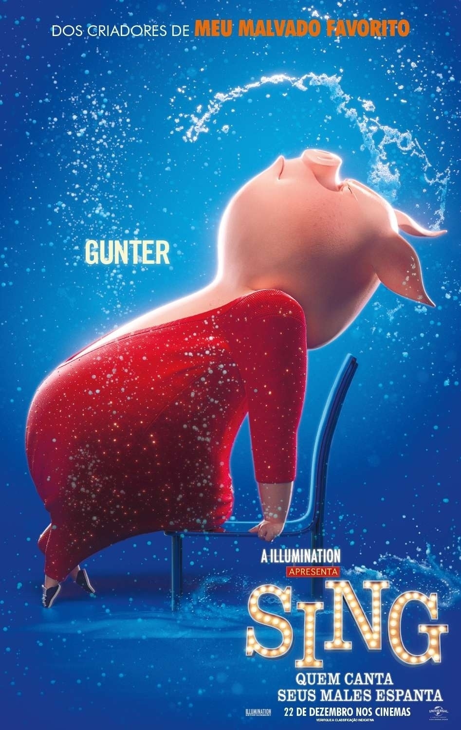 Gunter é um porco diva e junto com Rosita formará uma dupla na competição de canto em "Sing - Quem Canta Seus Males Espanta" - Divulgação