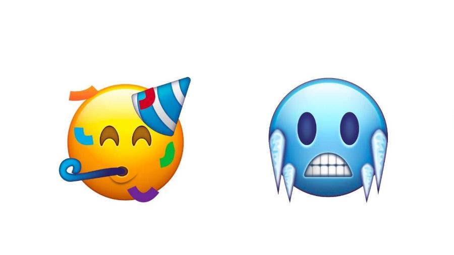 Proposta para os novos emojis festivo, friorento e apaixonado - Emojipedia