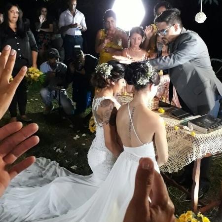 Bailarina do "Domingão do Faustão", Karina Barros se casa com Camila Benfica - Reprodução/Instagram - Reprodução/Instagram