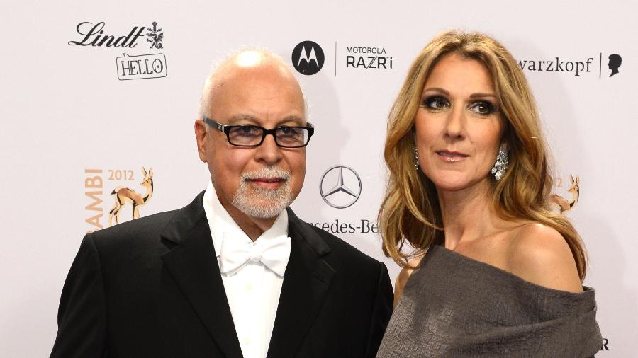 Celine Dion e o marido René Angélil, que morreu em janeiro de 2019 - AFP PHOTO /FILES/ JOHN MACDOUGALL