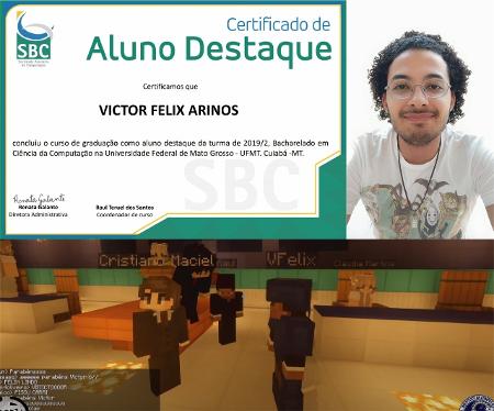 Alunos realizam formatura na plataforma Minecraft