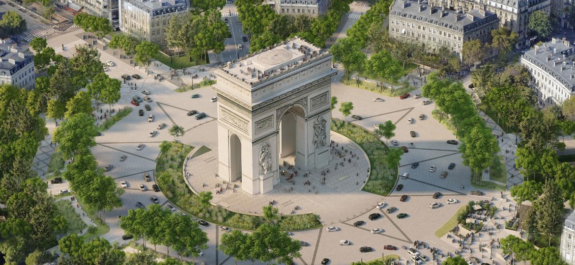 A prefeita de Paris, Anne Hidalgo, aprovou projeto para transformação da Champs-Élysées até 2030 - Reprodução