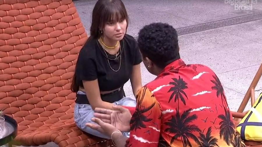 BBB 21: Nego Di explica plano de eliminar o Lucas para Thais - Reprodução/ Globoplay