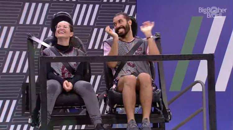BBB 21: Juliette e Gil se divertem na prova do líder - Reprodução/Globoplay - Reprodução/Globoplay