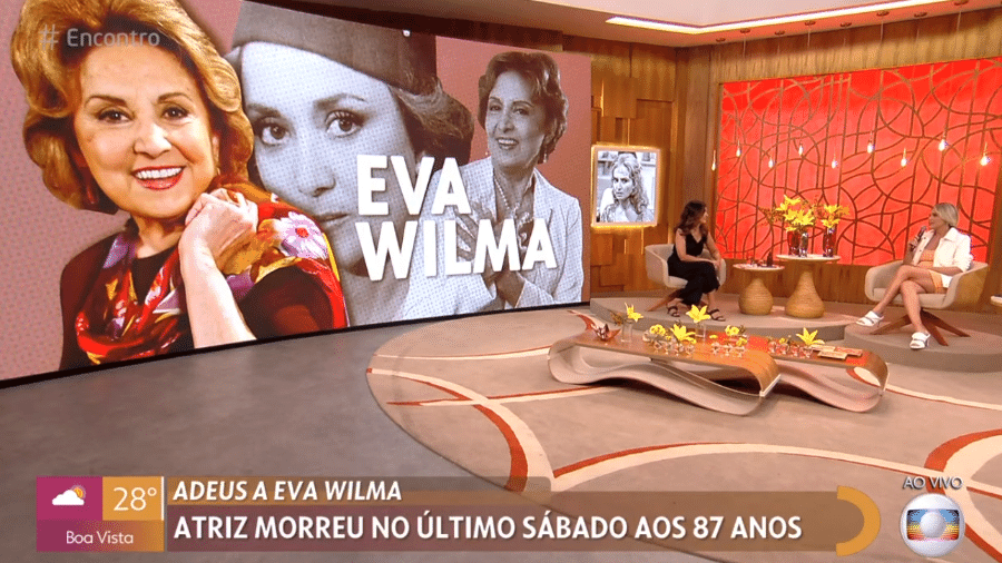 Eva Wilma foi homenageada no "Encontro com Fátima Bernardes" - Reprodução / TV Globo
