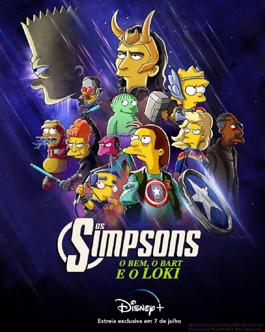 Os Simpsons: O Bem, o Bart e o Loki (2021) Torrent Dublado e Legendado - Poster
