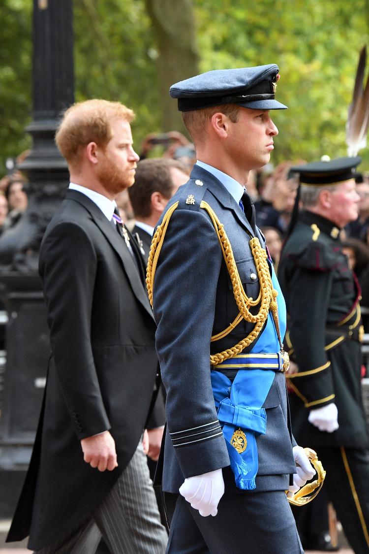 Harry and William at the funeral of Queen Elizabeth II - Getty Images - Getty Images