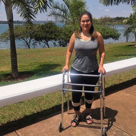 Valéria Amaral, 39, ficou 7 meses sem conseguir andar - Arquivo pessoal