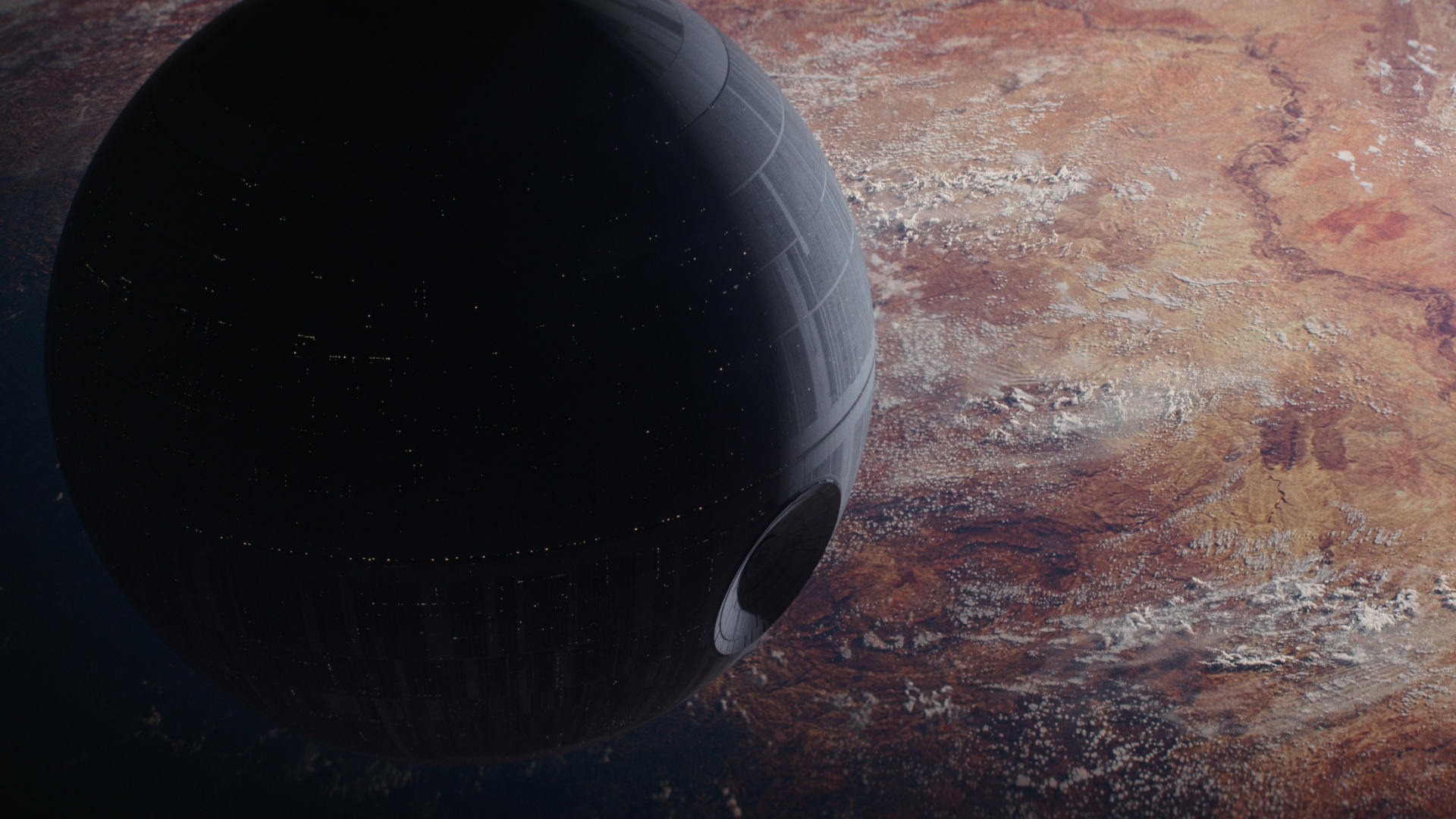 A Estrela da Morte, arma de destruição em massa construída pelo Império, está no centro de "Rogue One: Uma História Star Wars", que acompanha os rebeldes que abraçam a missão de roubar os planos da estação com poder letal - Divulgação/Lucasfilm