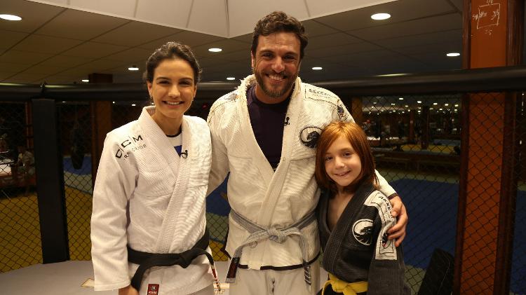 O “Sensei”, da apresentadora Kyra Gracie, terá Rodrigo Lombardi e o filho Rafael  - Camila Cortes / Divulgação - Camila Cortes / Divulgação