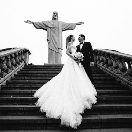 Guy Oseary e Michelle Alves em primeira foto compartilhada por ele do casamento - Reprodução/Instagram/guyoseary