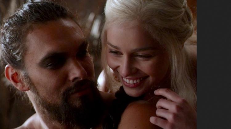 Os personagens Daenerys e Khal Drogo, de "Game of Thrones" - Reprodução - Reprodução