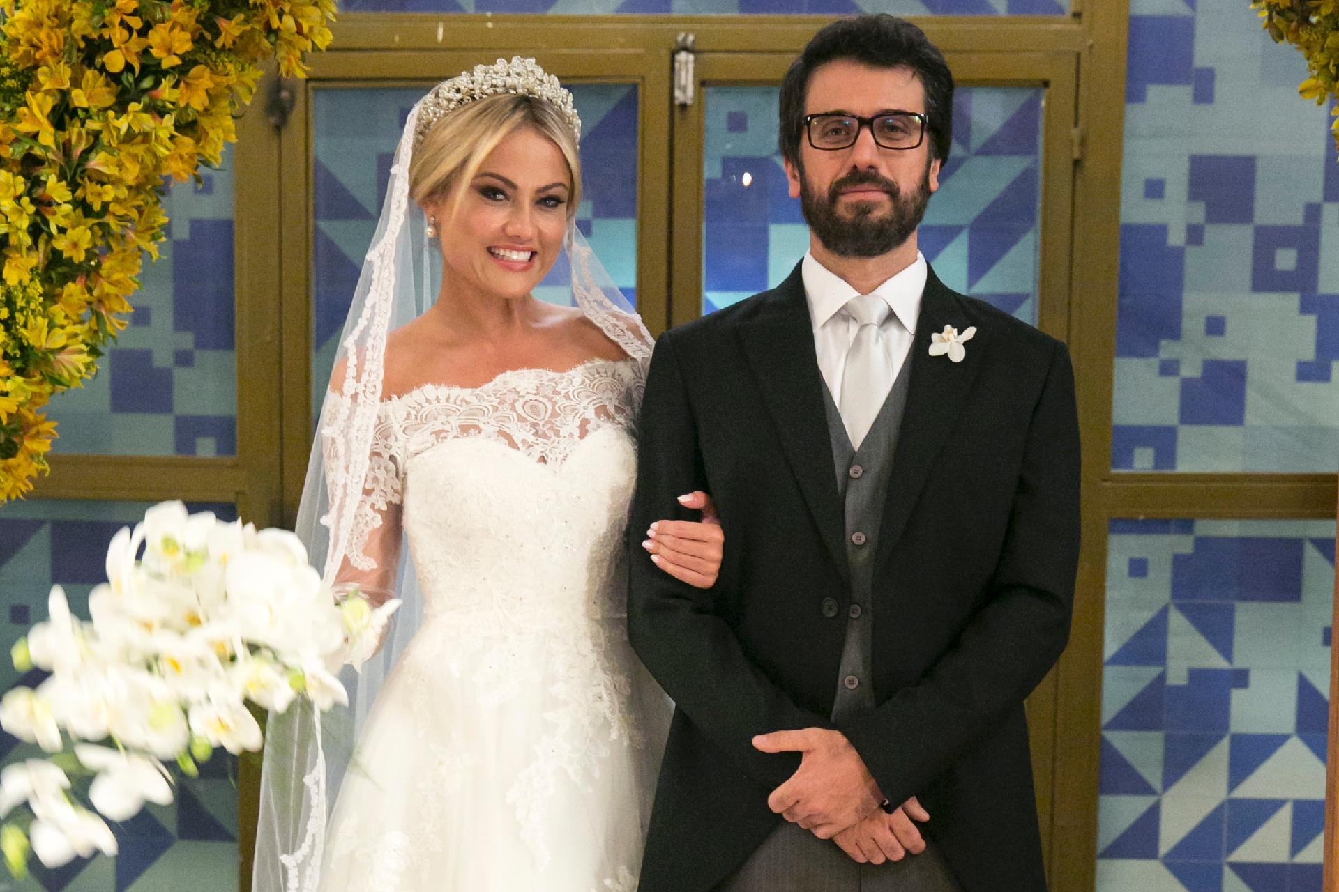 Os noivos Ellen Rocche e Eriberto Leão - Divulgação/TV Globo