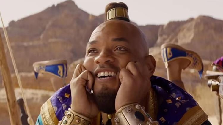 O gênio azulão de Will Smith é um dos melhores personagens de Aladdin -  Filmes no Cinema