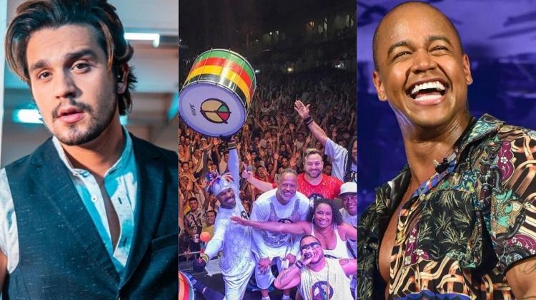 Luan Santana, Olodum e Leo Santana - Reprodução/Instagram - Reprodução/Instagram