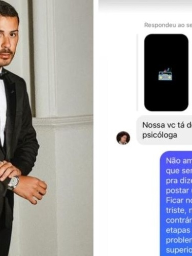 Carlinhos Maia responde seguidora após ser chamado de 'doente