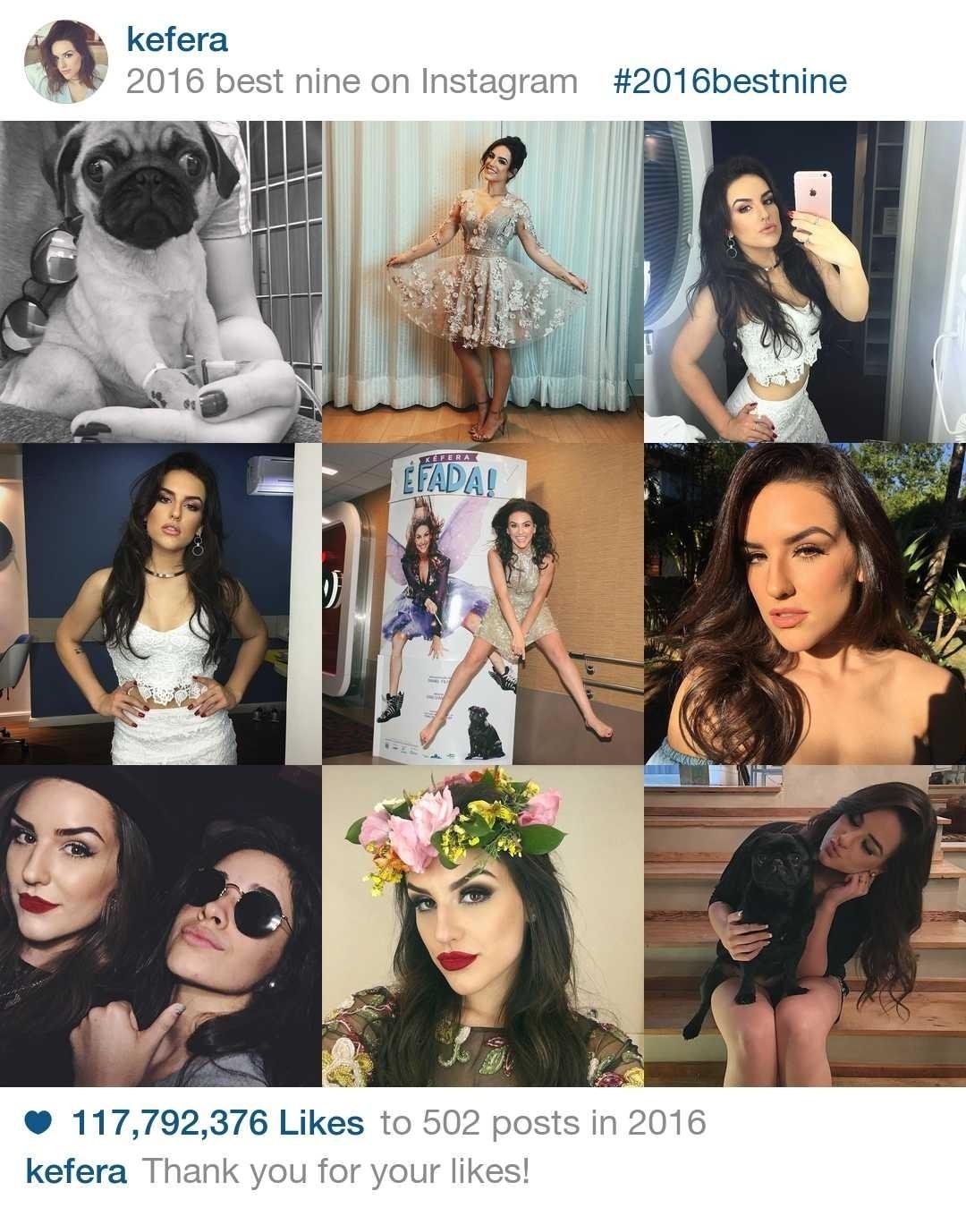 As fotos mais curtidas do Instagram de Kéfera em 2016 - Reprodução/Instagram/2016bestnine