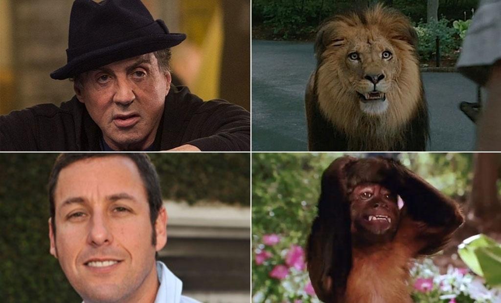 Adam Sandler e Sylvester Stallone dublaram animais em "O Zelador Animal" (2011) - Reprodução