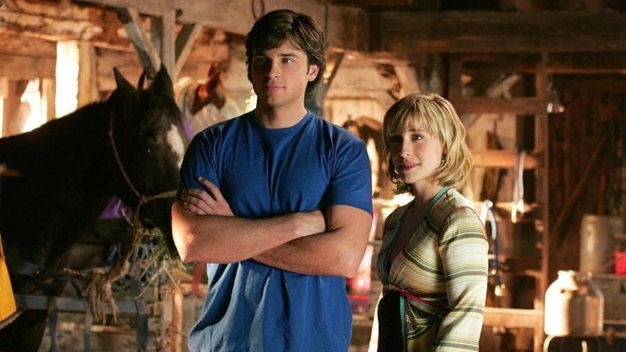 Tom Welling e Allison Mack em cena de "Smallville" - Reprodução