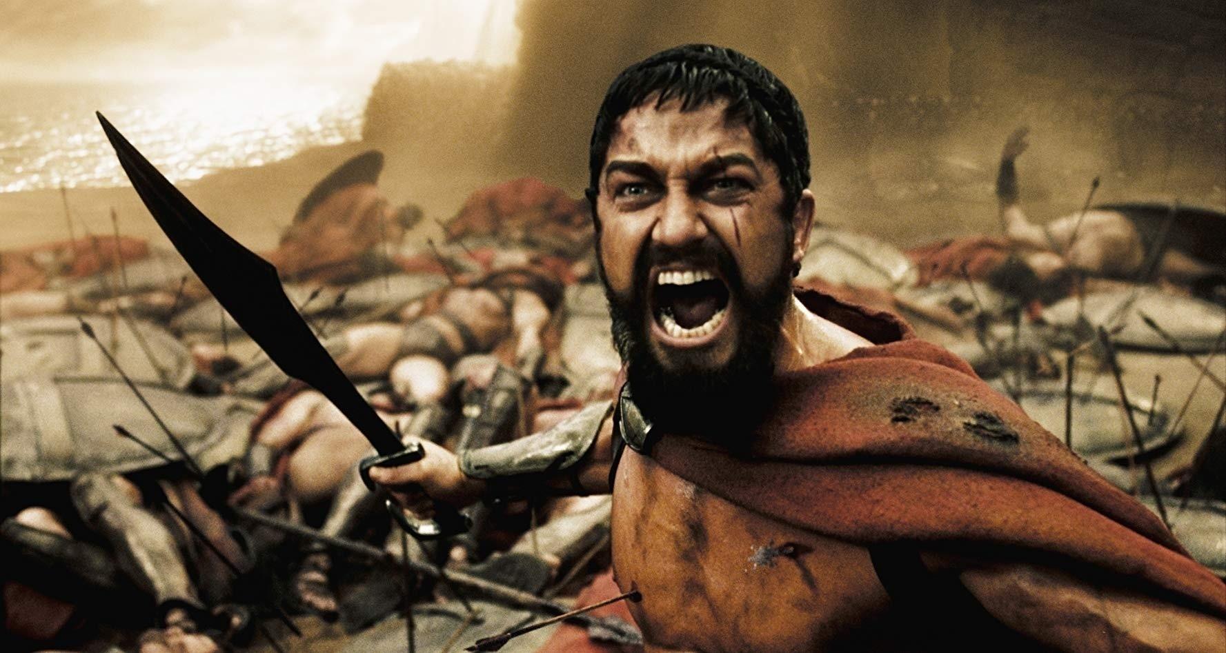 Gerard Butler em cena em "300" (2006) - Divulgação