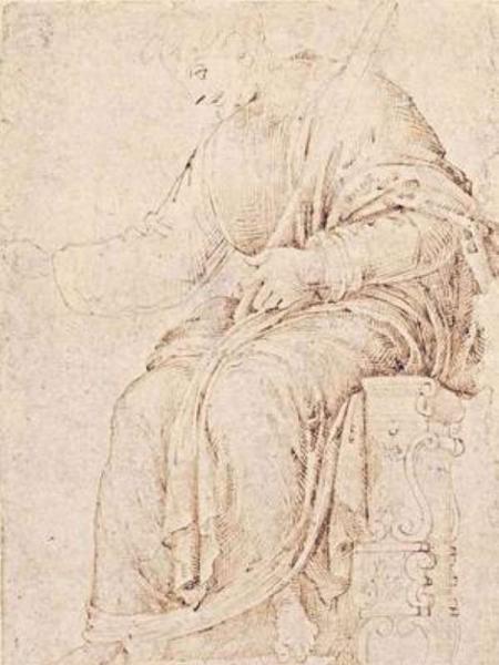Imagem de desenho atribuído a  Michelangelo - Reprodução/Ansa